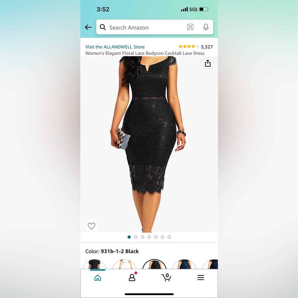 Black Lace Cocktail Dress